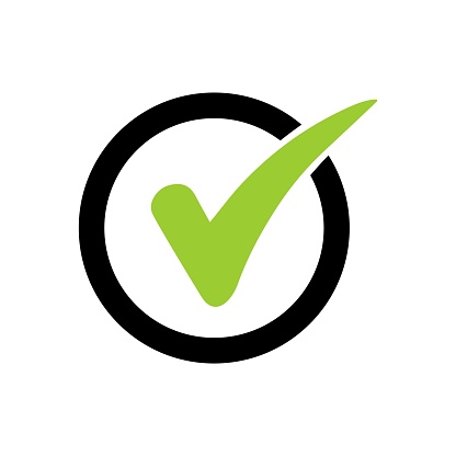 Check mark icon vector illustration. Checklist icon