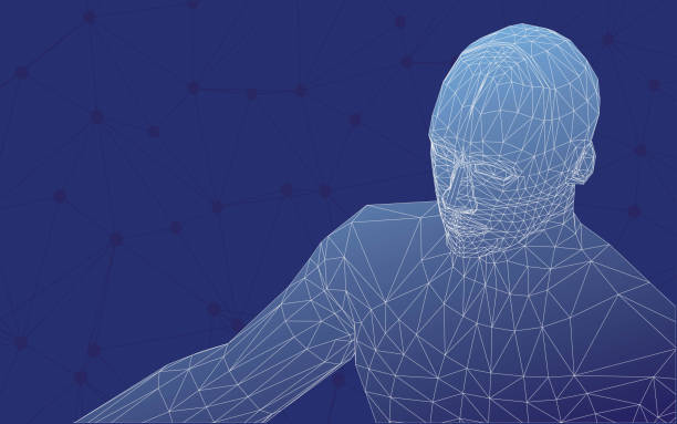 istock Human hologram Illustration of medical and scientific technology, body scan using nanotechnology 1631959678