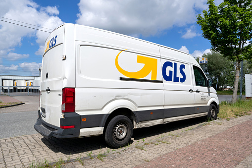 Roggentin, Germany - June 14, 2020: GLS delivery van