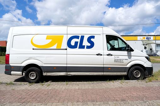 Roggentin, Germany - June 14, 2020: GLS delivery van