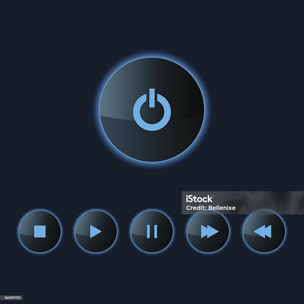 Icône de lecteur multimédia - clipart vectoriel de Abstrait libre de droits