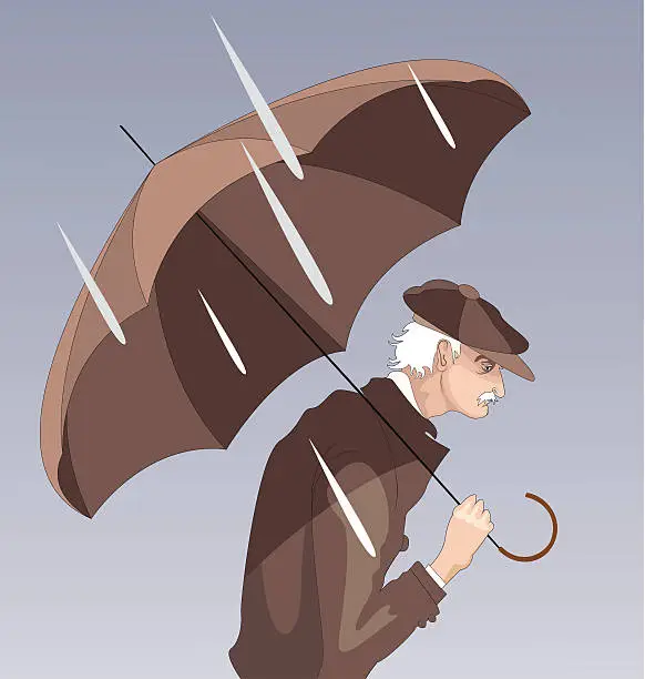 Vector illustration of rain