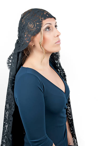 istock Woman wearing blanket 163197886