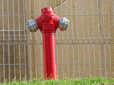 isolated red fire hydrant.3d render.