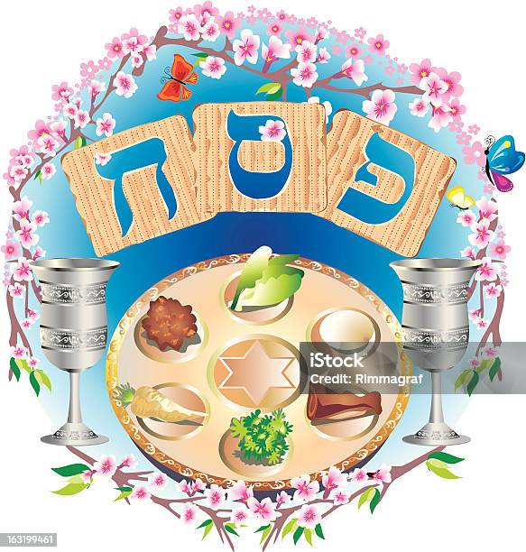 Pesach Stock Illustration - Download Image Now - Passover, Butterfly - Insect, Candy