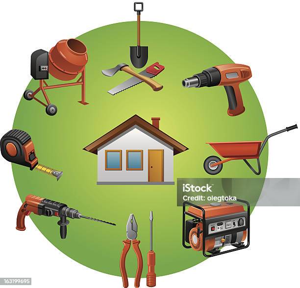 Vetores de Ícone De Ferramentas De Construção e mais imagens de Alicate - Alicate, Cabana - Casa, Casa