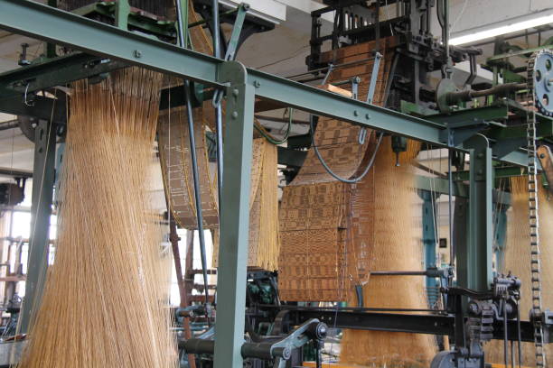 Vintage Textile Machines. stock photo