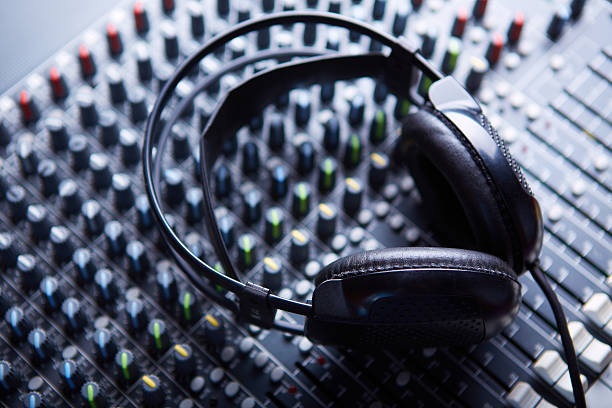istock Headpnones on soundmixer 163201799