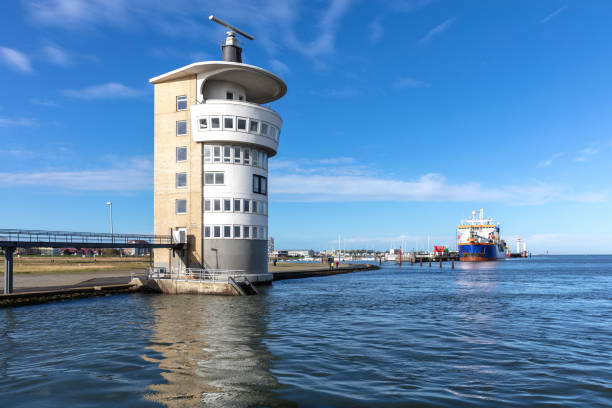 istock Radar tower in Cuxhaven, Germany at the river Elbe 1632032429