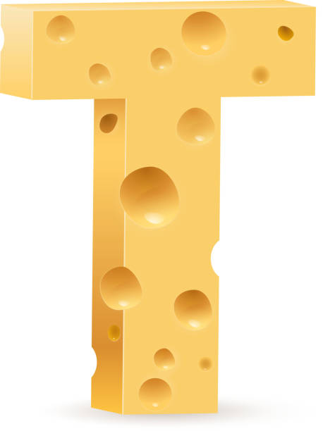 illustrazioni stock, clip art, cartoni animati e icone di tendenza di lettera fatto di formaggio - alphabet cheese parmesan cheese inspiration