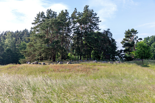 boulder garden in Krakow am See, Germany