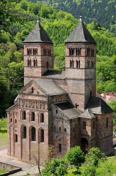 roman abbaye de murbach en alsace - murbach photos et images de collection