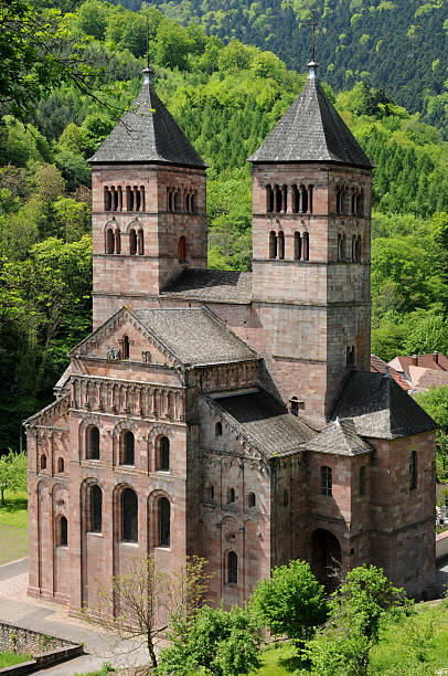 o roman abadia de murbach em alsácia - murbach imagens e fotografias de stock