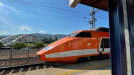 beautiful piece of machinery, amazing French design, visit to TGV in the Czech Republic, the city of Děčín,