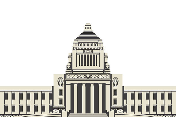 国会議事堂 - 国会議事堂点のイラスト素材／クリップアート素材／マンガ素材／アイコン素材