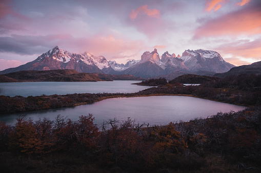 Sunrise over Torres del Paine, Patagonia