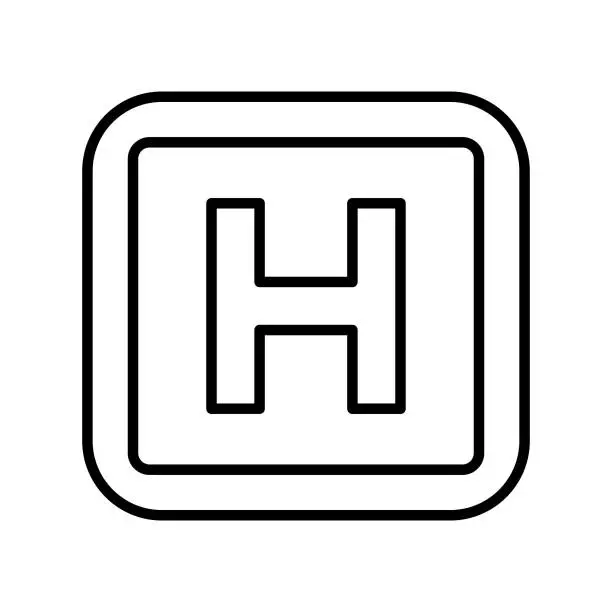 Vector illustration of Heliport Icon