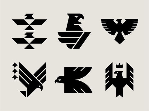 Mid-century Modern Eagle Icons