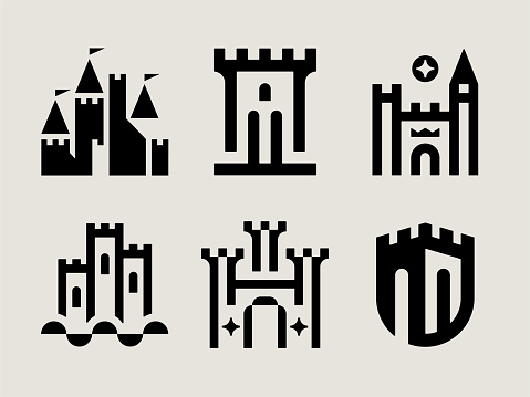 Mid-century Modern Castle Icons