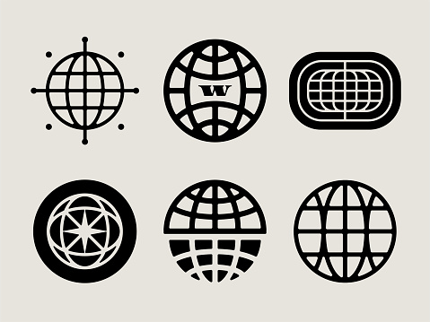 Mid-century Modern Globe Icons