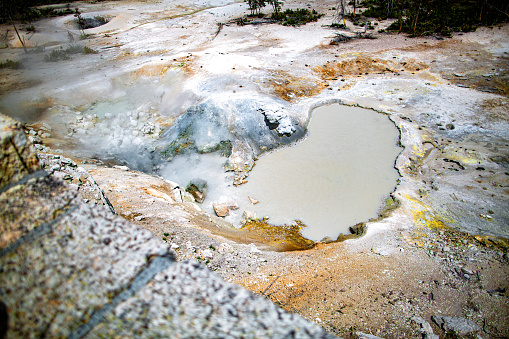 Hot springs in the West Thumb area in Yellowstone National Park
