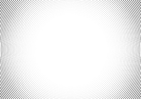 Black comic radial gradient lines and dots pattern template background