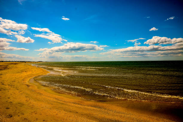 Seascape with low tide, clear sky.Palawan Island - Philippines.