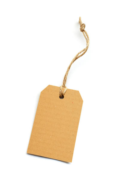 label tag isolated Karton price tag on white background old luggage tag stock pictures, royalty-free photos & images