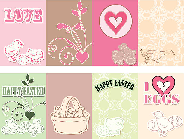 Happy Easter Designs 1 vector art illustration