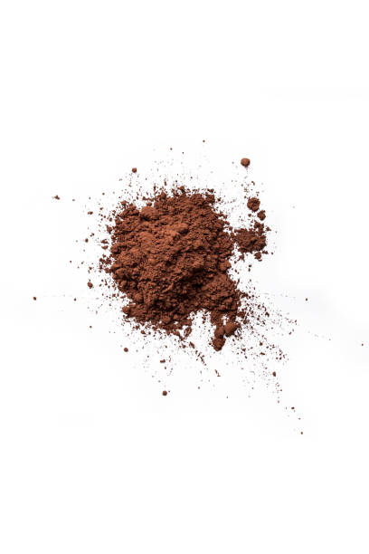 istock Organic dark chocolate powder on isolated white background 1632242832