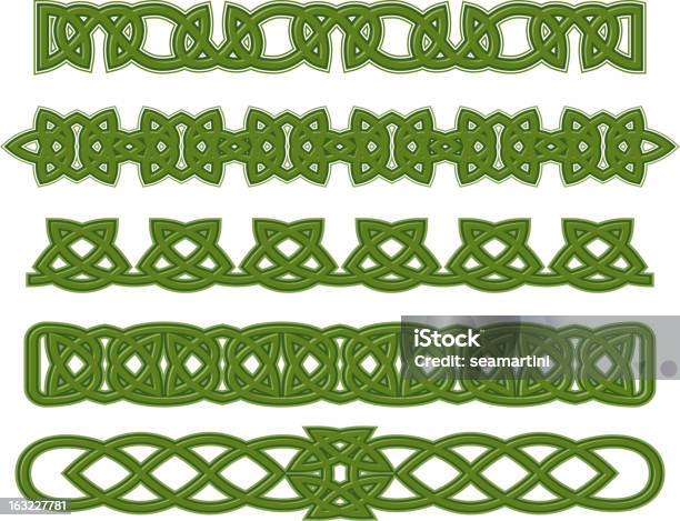 Zielony Celtic Ozdoby - Stockowe grafiki wektorowe i więcej obrazów Bez ludzi - Bez ludzi, Dekoracja, Grafika wektorowa