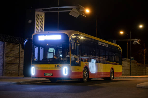 At a small bus terminal on the outskirts of Budapest, Hungary. It's the end of the line for this bus, hence no passangers.