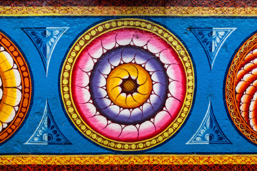 Ceiling Meenakshi Holi Temple in Madurai, Tamil Nadu, India