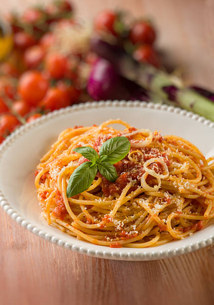 istock spaghetti with tomato sauce and parmesan cheese 163231786