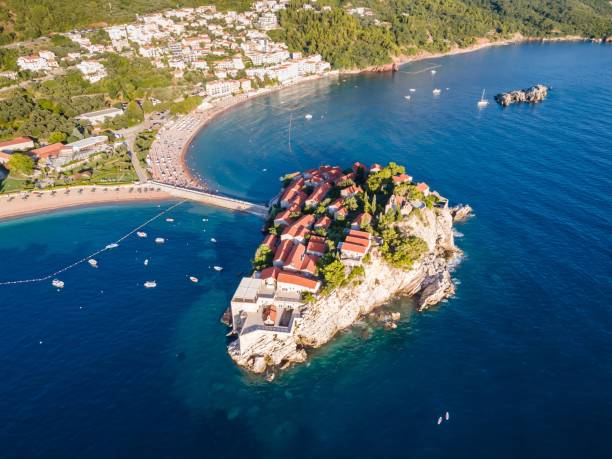 istock A bird's eye view of St. Stefan (Montenegrin: Sveti Stefan) Island 1632323788