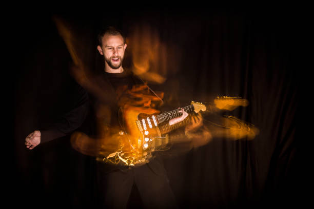istock Electric Guitarist in Motion 163244245