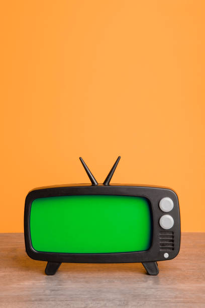 istock Vintage Television Set With Green Screen 1632492015