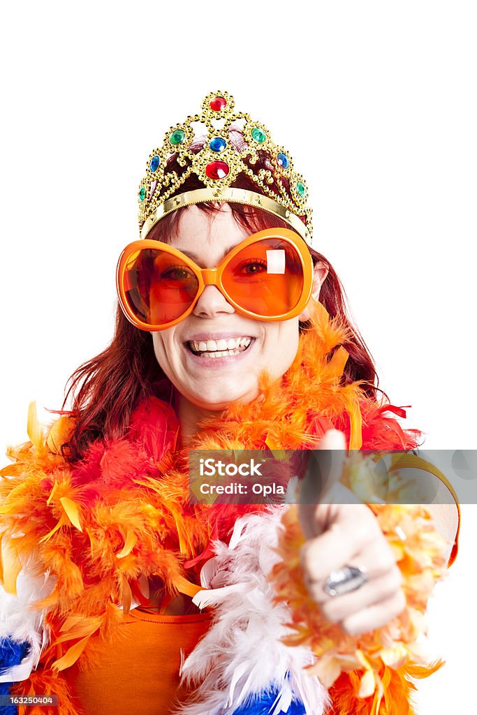 Laranja Fã polegar para cima. - Royalty-free Coroa - Enfeites para a cabeça Foto de stock