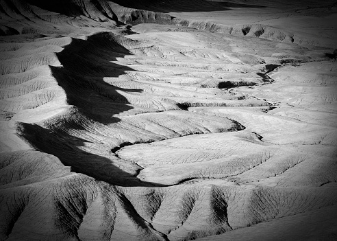 Abstract Landscape at the Moonscape Overlook near Factory Butte outside of Hanksville Utah.