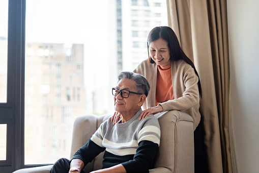 Multigeneration family spending quality time together at home