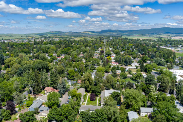 istock Small town USA homes streets and trees 1632525166