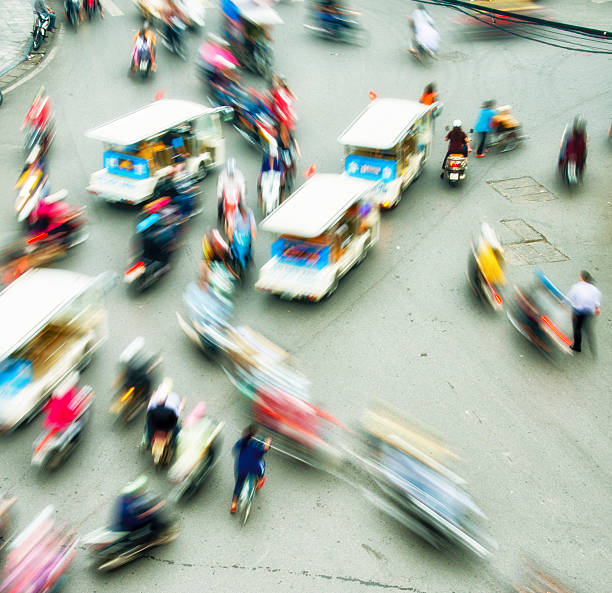istock Busy chaotic traffic Hanoi Vietnam Motion blurred 163253705
