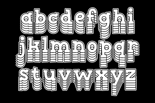 Stack Letters Versatile Collection Of Stacked Alphabet Letters For Various Uses Stock ...