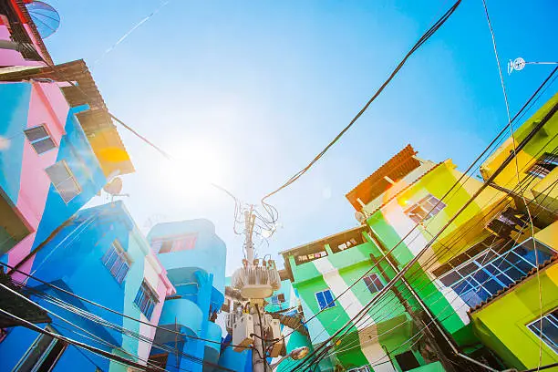 Photo of Favela buildings.