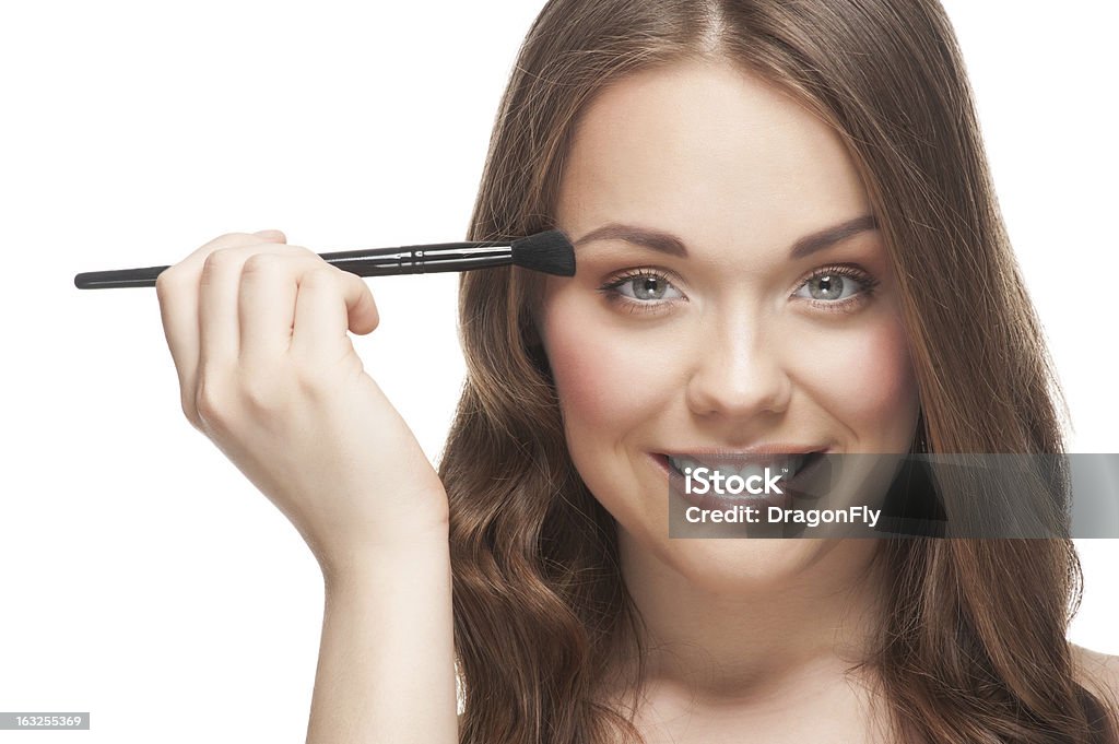 Woman Auftragen von Make-up - Lizenzfrei 20-24 Jahre Stock-Foto