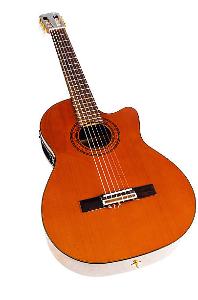istock Isolated on white acoustic guitar 163255922