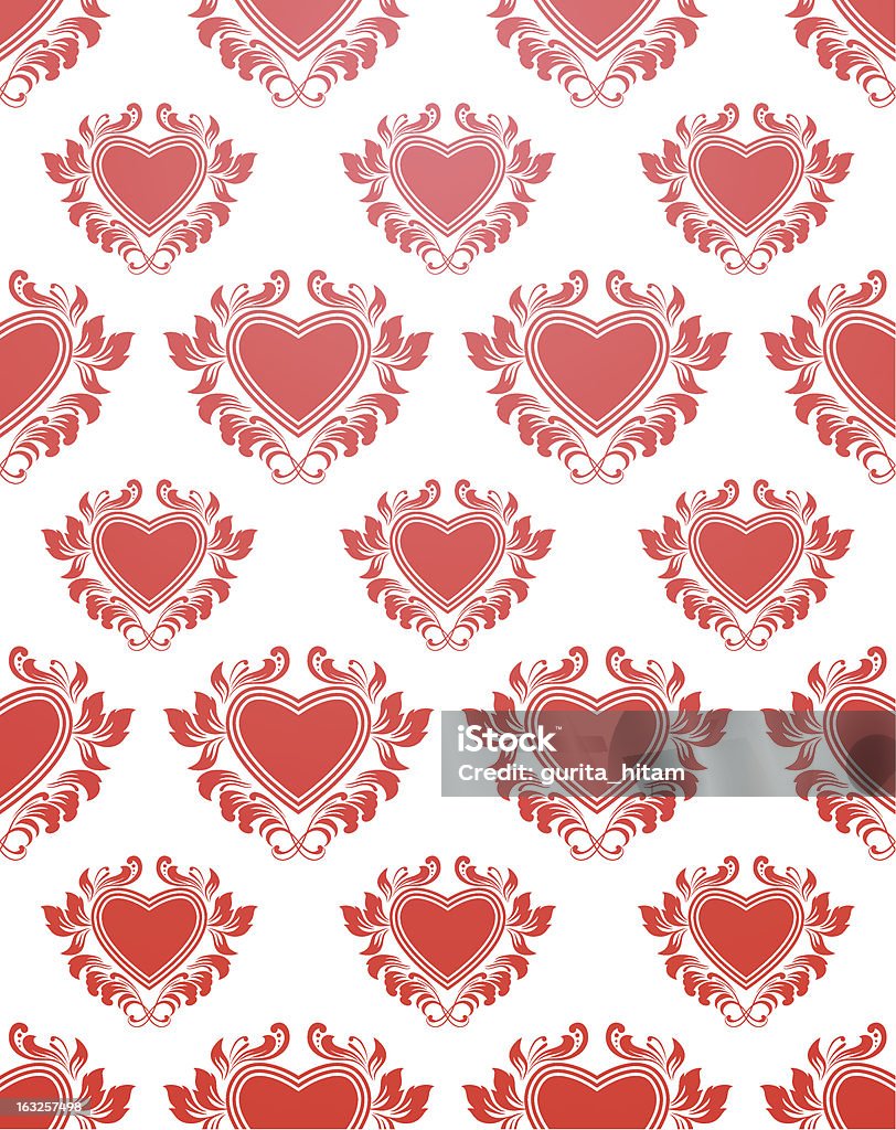 Motivo rosso cuore - arte vettoriale royalty-free di Amore