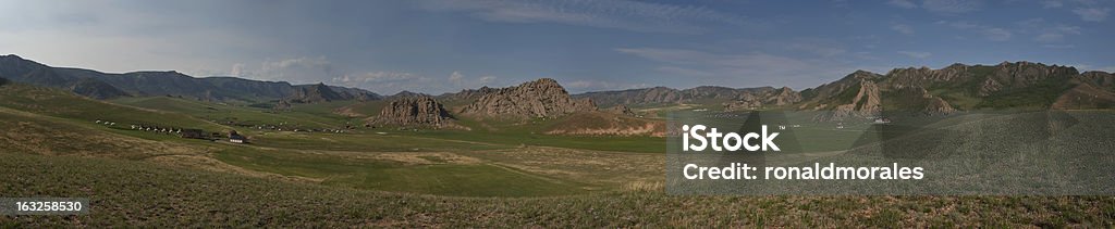 Composição panorâmica da Mongólia) mostram - Foto de stock de Clima semiárido royalty-free
