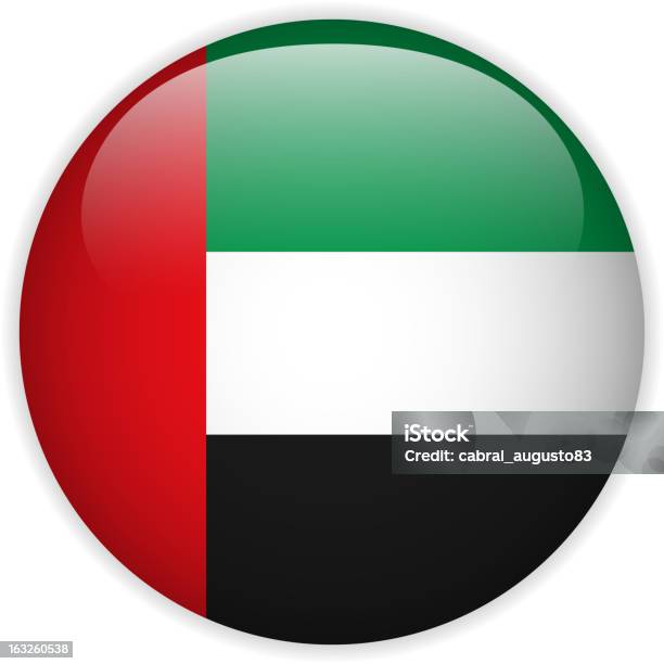 United Arab Emirates Flag Glänzend Knopf Stock Vektor Art und mehr Bilder von Abzeichen - Abzeichen, Bedienungsknopf, Design