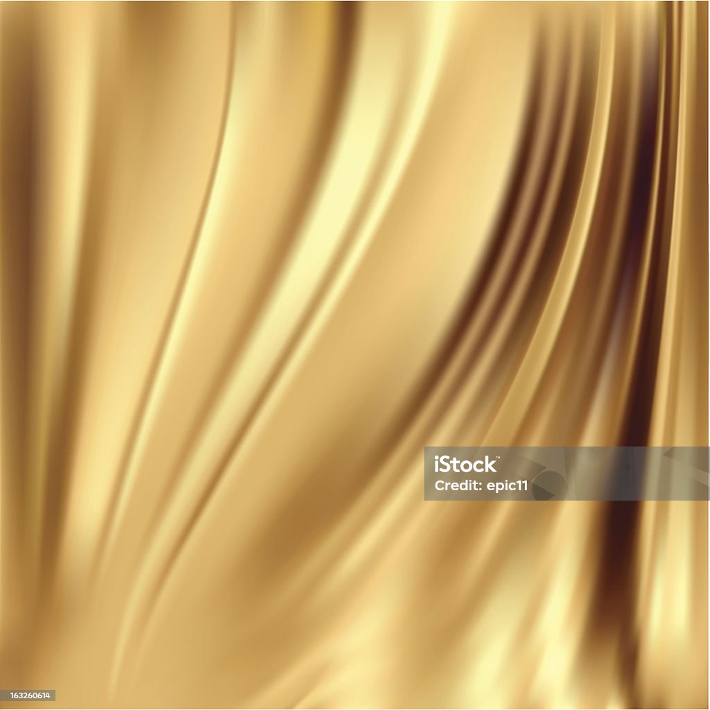 De fundo de seda dourado - Vetor de Ouro - Metal royalty-free